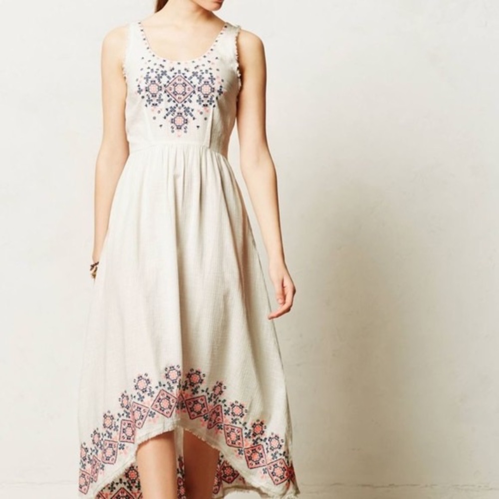 Anthropologie  holding horses embroidered summer dress